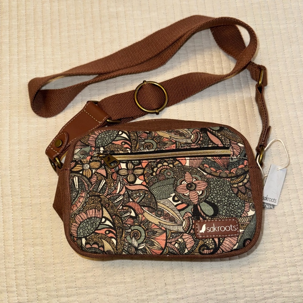 Sakroots Brown Multicolor Crossbody Bag